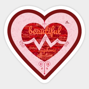 Valentine's Beating Heart in Love Sticker